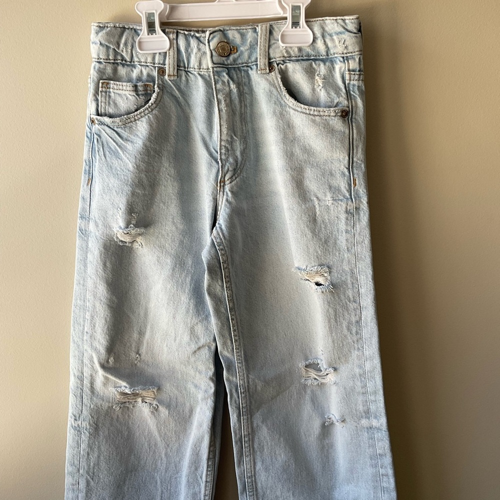 Zara Ripped Wide Leg Jeans - Picture 3 of 8